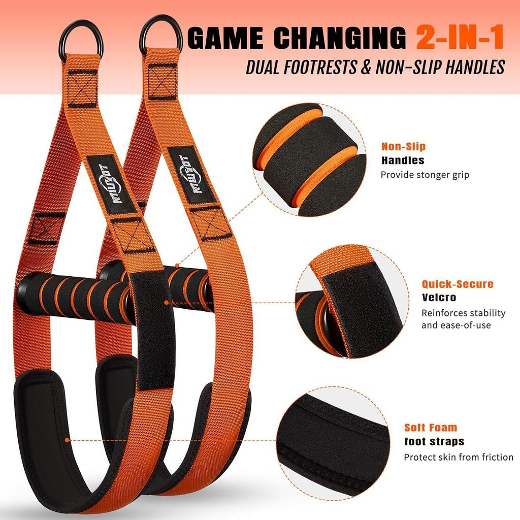 Pull-Up Belt, Heavy-Duty Resistance Belt With Handle, Pull-Up Rod Exercise Belt, Pull-Up Auxiliary Belt Set For Exercise, Full-B