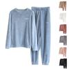 Women's Thickened Warm Lamb Cashmere Lapel Pajamas Pajamas Household Suit