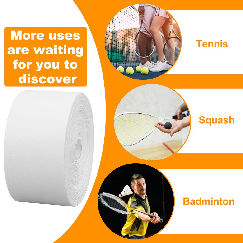 2 шт., наклейка на голову теннисной ракетки для бадминтона, защитная наклейка из искусственной кожи, 3,5 см x 5 м