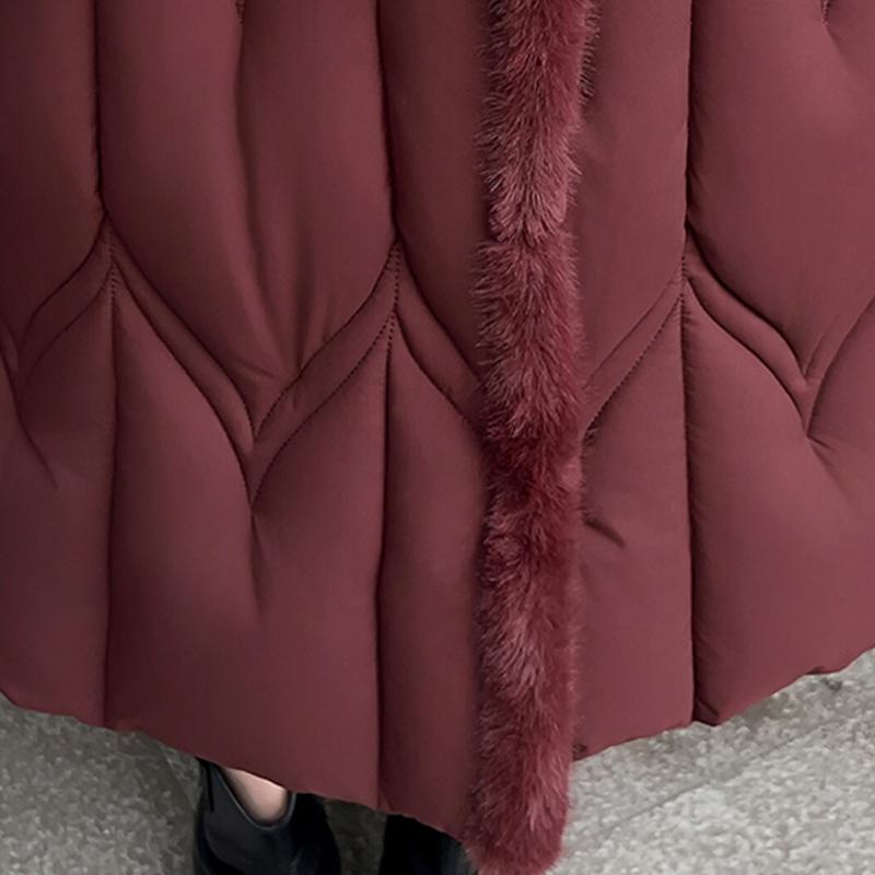 Plus Size L-7XL Fashion Winter Jackets Woman Long Parkas Hooded Loose Thick Warm Overcoat Casual Women's Coats With Belt