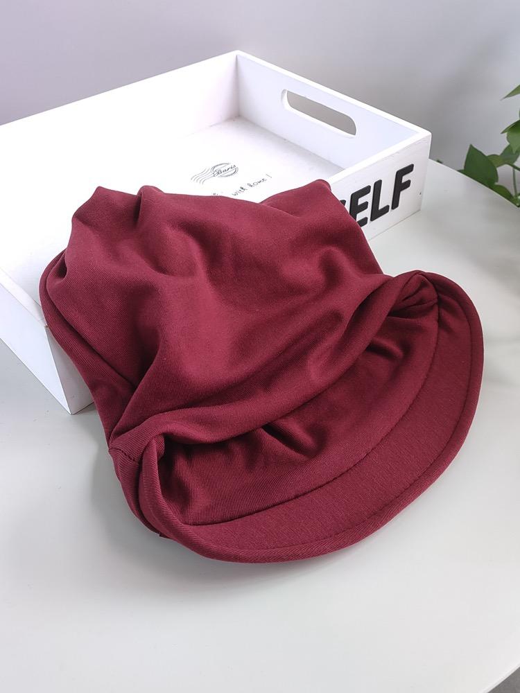 New Fashion Turban Cap For Women Muslim Plain Brim Hats Stretch Turban Chemo Loss Head Wrap Beanie Casual Head Wrap Scarf