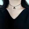 Vintage Black Gothic Moon and Star Pendant Necklace, Suitable for Women's Daily Wear