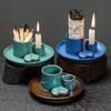 1 шт. Керамический набор для благовоний - Многофункциональный домашний декор, 4-в-1 подставка для благовоний и шалфея, держатель для пало Санто и свечей