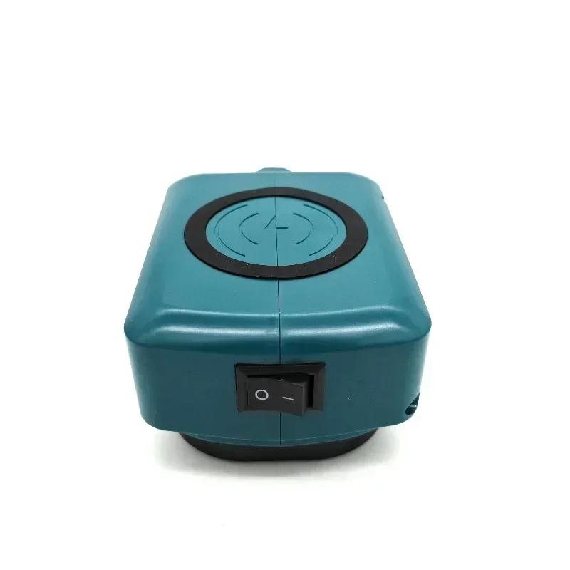 Portable Lithium Battery Wireless Charger Power Bank with USB and Type-C Ports for Hitachi/Hikoki 18V Li-ion Battery for Camping