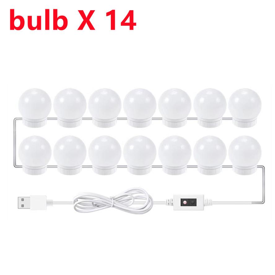 USB 5V portable Bulb Dimmable Wall Lamp 5V LED Makeup Mirror Dressing Table Light Beauty Lamp Hand Sweep SensorCosmetic Lights