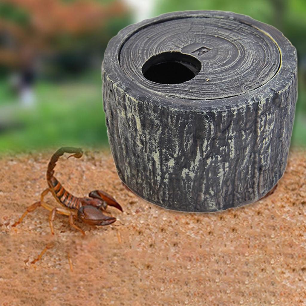 Прочный Рептильный Укрытие Смоляная Пещера Реалистичный Ствол Дерева Укрытие Укрытие Среда Обитания Аксессуар Прочный Декоративный для Террариума Геккона