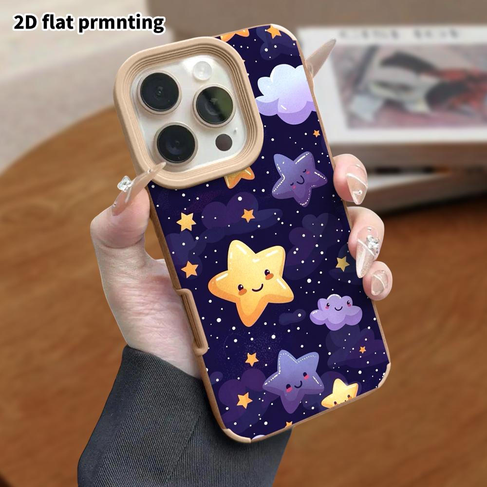 Phone Case: Lambskin 2D Flat Samsung Galaxy A34 A35 M05 M06 S20 S22 S21 FE Plus 5G Protective Case, Healing Starry Sky, Christmas and Halloween Gifts