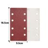 20pcs/set 185X93mm Flocked Sandpaper Sheets Assorted Grits Rectangular Shape 8-Hole Sandpaper Premium Flocked