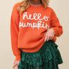 Europe and The United States Fall and Winter Women's New Halloween Embroidery Round Neck Pullover Sweater Knit Sweater Tops