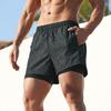 Men's Quick-Dry Sports Shorts: Double-Layer, Lined for Outdoor Fitness & Basketball