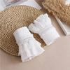 Women Detachable Sleeve Fake Cuffs Female Lace Thin Pleated Flare Sleeve False Cuffs Ruffles Wristband Decorative Accessory