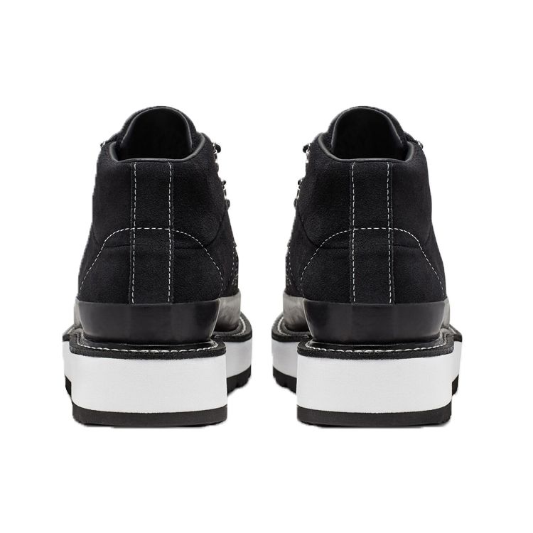 Converse (WMNS) Ботинки на флисовой подкладке One Star Толстая подошва Черно-белые Повседневная обувь 566163C