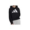 Sporty Hooded Sweatshirt Women Tops Black FS2451