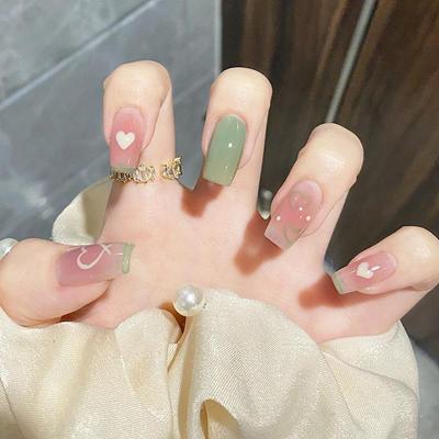 Французский нейл-арт Летние наклейки Love - Свежие накладные ногти