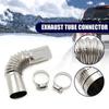 1Set 24Mm Elbow Pipe Air Parking Heater Exhaust Tube Elbow Connector With Clip For Boats Heater Car Heating Parts