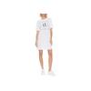 Armani Exchange SS23 Платье-свитер с принтом в виде букв, с круглым вырезом, с коротким рукавом, женское, белое, 3RYA78-YJ3RZ-1000
