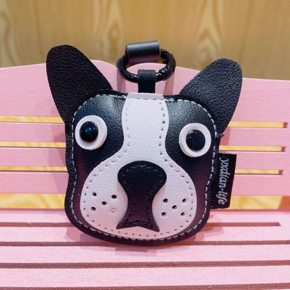 Creative Dogfighting Keychain Soft Leather Dogfighting Bag Pendant  Birthday Gift