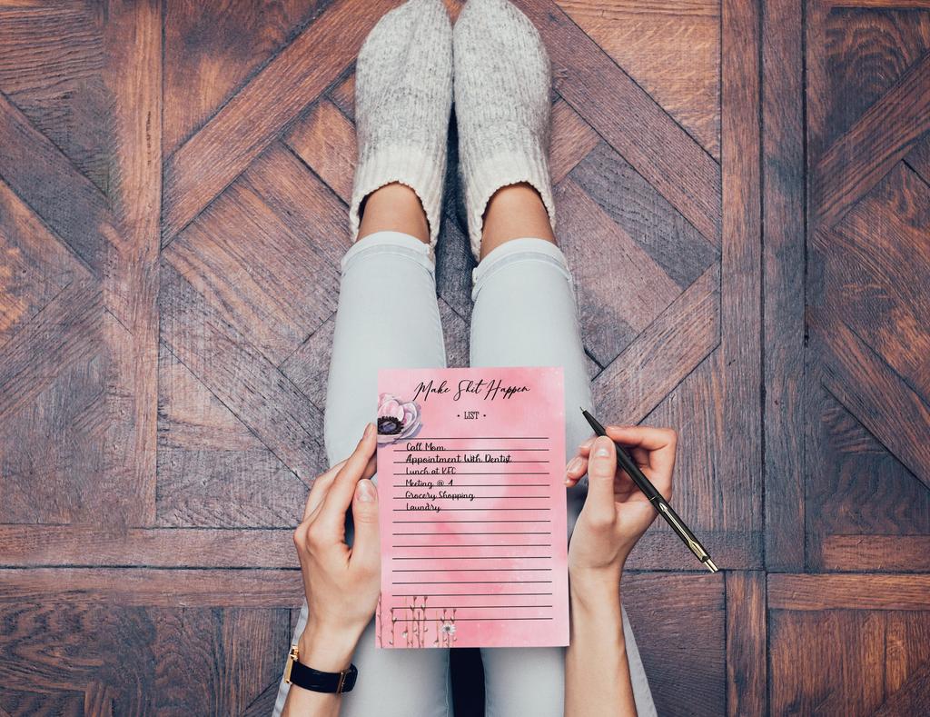 Inkdotpot Pack Of 2 Daily Planner List Undated Notepads, Memo Pad To-Do List Tear Off List Pad- Organizer- Scheduler- Organize Tasks (50 Sheets