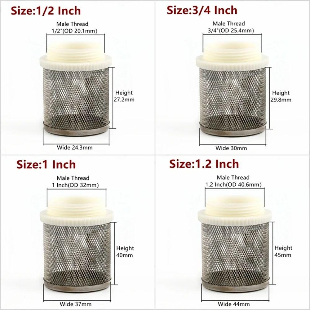 1 шт. Фильтр для шланга очистки воды, фитинг для водяного насоса, сетчатый фильтр из нержавеющей стали 304, соединение 1/2" 3/4" 1", сетчатый фильтр-перколятор