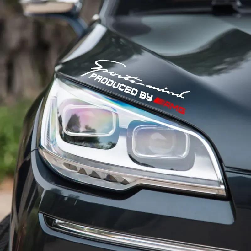 AABIF1 1PCS Car Rearview Mirror Stickers Auto Body Decor Decal Emblem For Mercedes Benz C260 C200 C180 GLA/E/C Class E43 E260 E300 E320