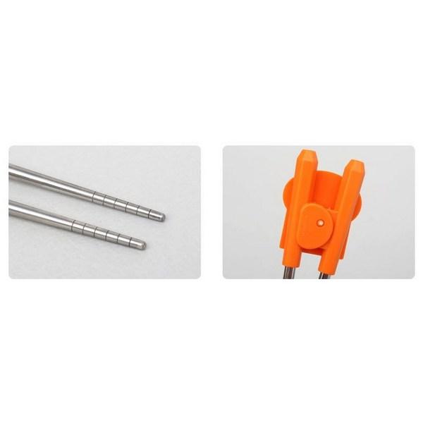 Bread Barbershop Children's Orthodontic Chopsticks Bread Comfortable Stainless Steel Step 1 PN321, Mixed Colors, 1 Piece