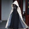 Women Cotton Linen Long Coats Winter A-Line Vintage Button Pockets Female Parkas