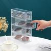 4-слойный пластиковый ящик для хранения, прозрачный пылезащитный стеллаж для хранения очков