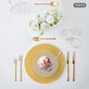 100 Тарелок Круглые Подстановочные Золотые Тарелки Напыление Краски Набор 33см для Празднования Дня Рождения, Праздников