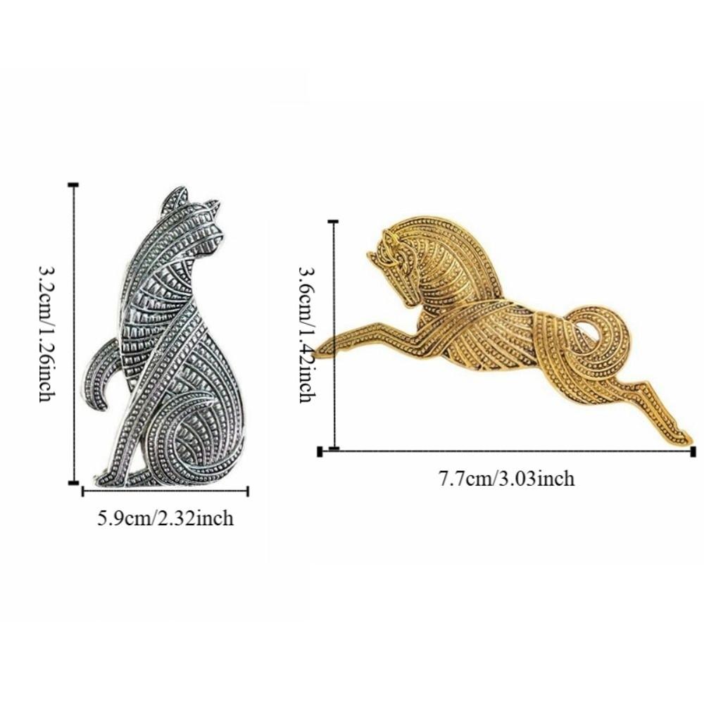 Elegant Running Horse Brooches Antique Finish Vintage Leopard Pin Zinc Zinc Alloy Animal Brooch Coat Jewelry