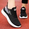 Sneakers for Women's Summer Mesh Breathable Single Shoes Shoes Korean Style Lace-up Soft Sole Running Mother's Shoes