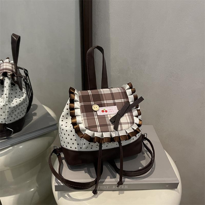 Trendy Streetwear Backpack With Inner Pocket And Stitching Details For School