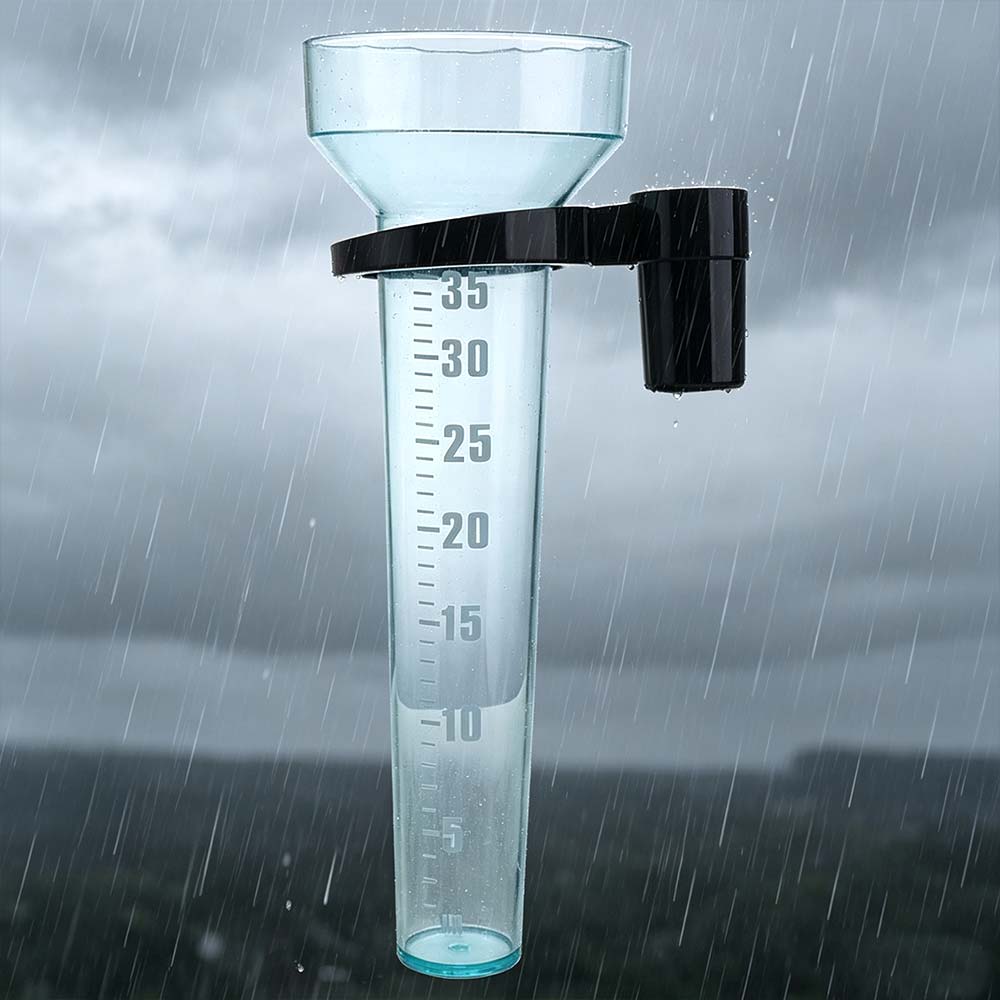 Plastic Rain Gauge Cup Transparent Rain Measurement Tool  Collect Rainwater