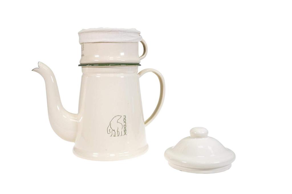 NORDISK Outdoor Camping Enamel Madam Blue Coffee Pot (Madam Bla Coffee) Cream 1.5l [Genuine Japanese Product] 119093