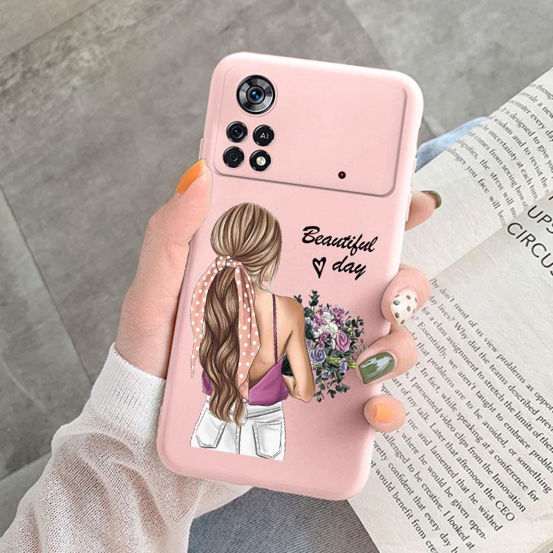 For POCO X4 Pro 5G NFC Case Watermelon Cute Fruit Love Heart Butterfly Women Dog Flower Silicone For Poco X4pro 5 G Phone Cover