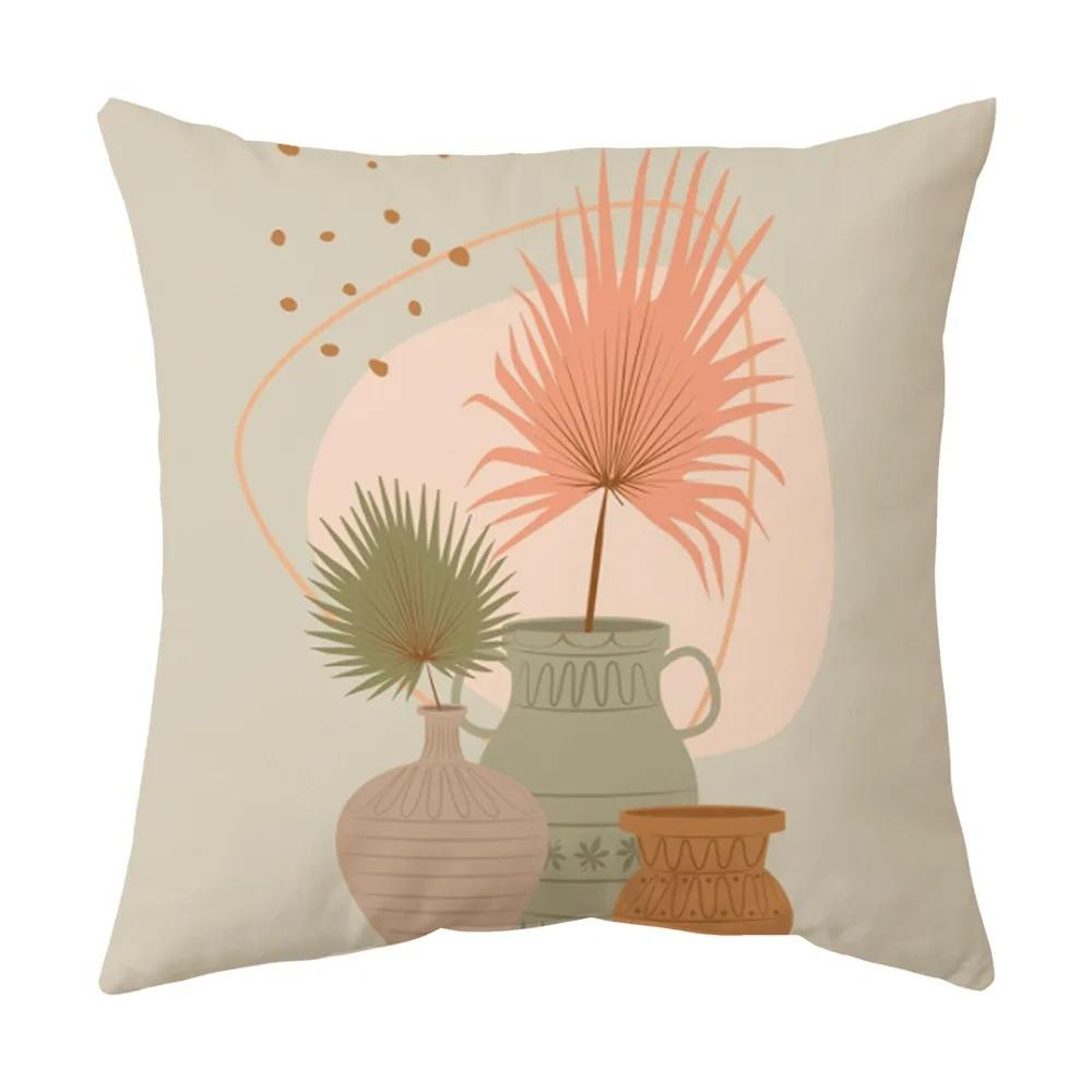African Women Tropical Plant Pattern Cushions Pattern Cushion Cover Suitable For Sofa Bedroom Car Pillow Cover