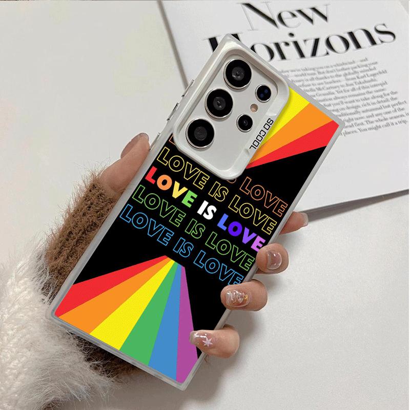 LGBT Rainbow Love Is Love Shockproof Phone Case for Samsung Galaxy S26 Edge S25 Ultra S24 FE S23 Plus S21 Cover Anti Fall Fundas