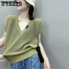 Женская футболка Fake Two V-образный вырез Новая корейская версия модная повседневная тонкая дышащая трикотажная рубашка