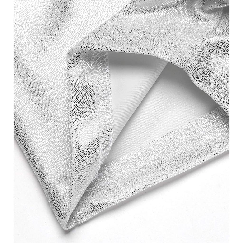 Детские блестящие шорты-боксеры металлизированного цвета для девочек, спортивные шорты для йоги с эластичной резинкой на талии, нижнее белье