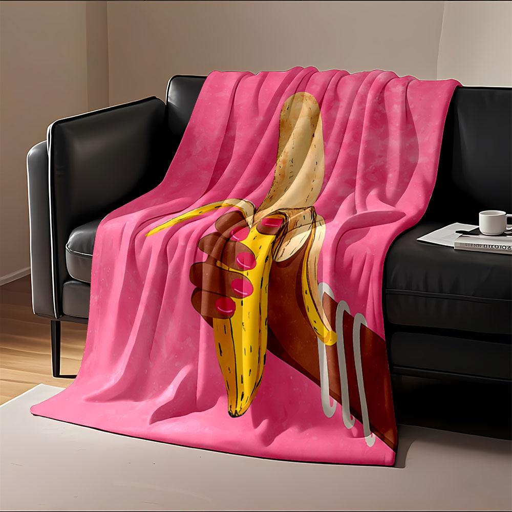 Banana Pop Art Blanket for all seasons blanket lunch break throw gift