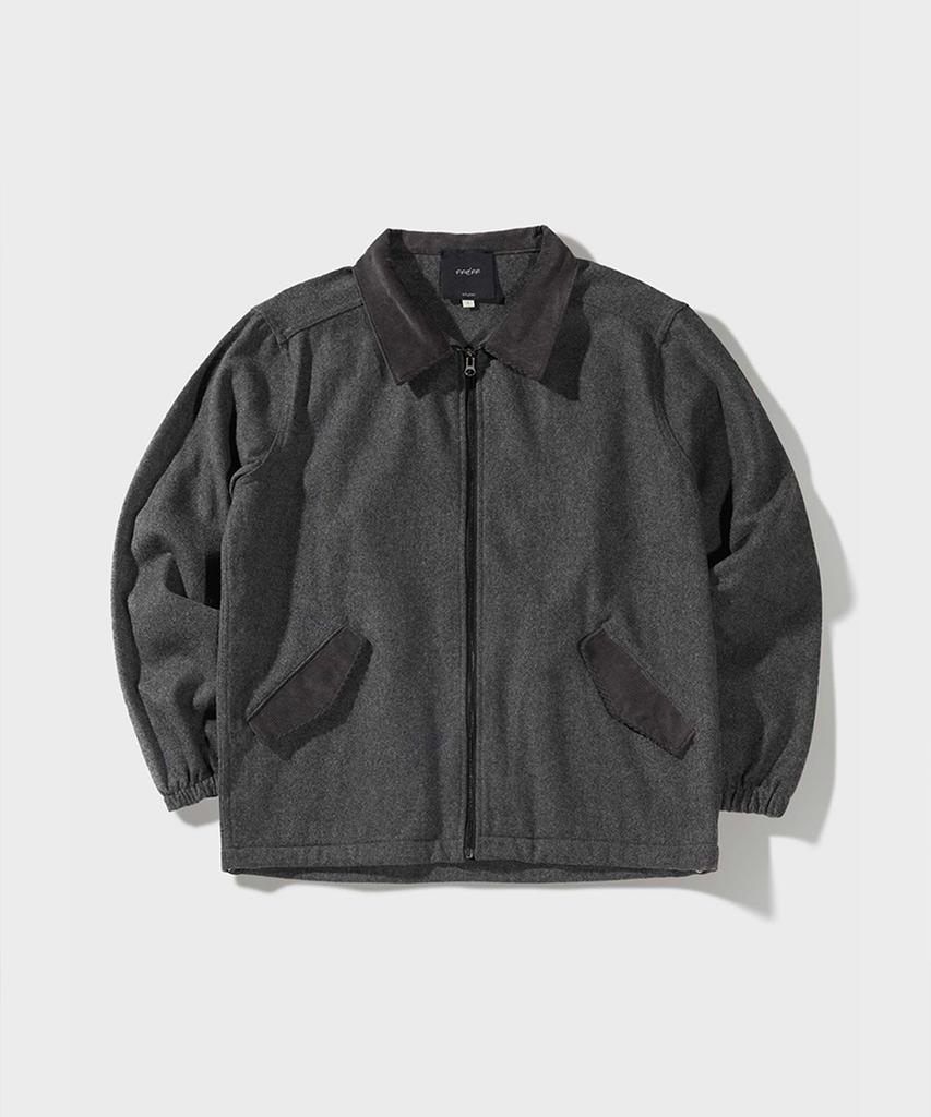 Ffeff Studio Wool Half Zip-Up Jacket (Gray)