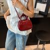 Women's Bag 2025 New Korean Version of Temperament Trend Bowling Bag Texture Versatile Small Square Bag Portable Shoulder Messenger Bag
