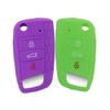 Силиконовый чехол для автомобильного ключа для VW Golf 7 MK7, 3 кнопки, складной дистанционный брелок для сиденья, автомобильные аксессуары для Skoda