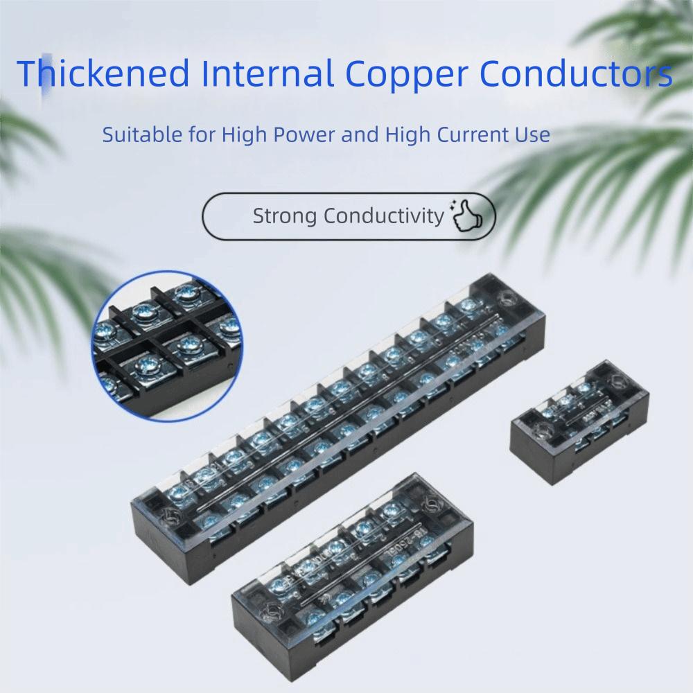 600V Screw Terminal Block 3-20 Positions Fixed Wiring Connector Industrial Wiring