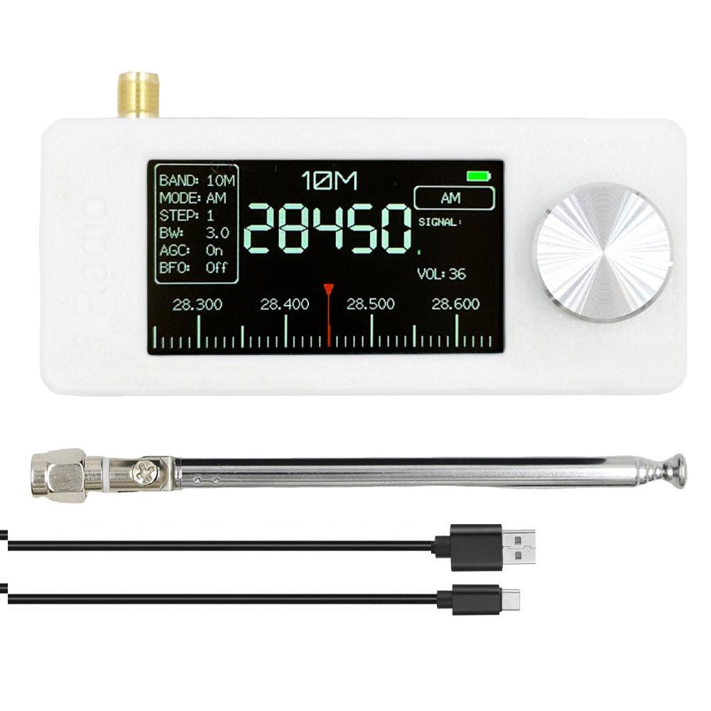 SI4732 0.5-108mhz All Band Radio Receiver LSB USB AM FM FM/AM Radio W/ Antenna 1.9inch IPS Screen HF SW MW VHF Pocket Mini Radio