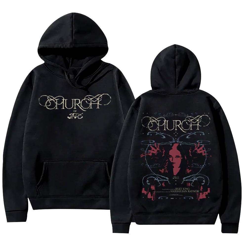 Jade Thirlwal Church Hoodie Harajuku Vintage Graphic Printed Hooded Men Women Sweatshirts Casual Long Sleeve Fashion Streetwear