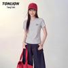 Женская летняя облегающая футболка TonLion с логотипом