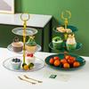 2/3 Layer Dessert Plate Gold Snack Platter New Cake Stand Fruit Tray  Party