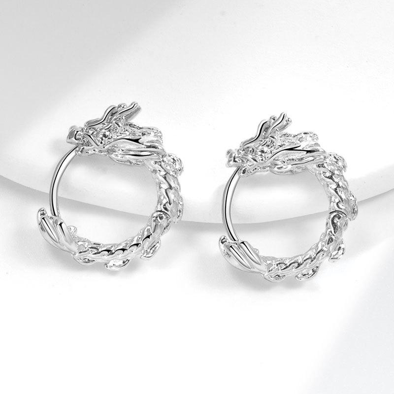 Серьги года Бенминга с узором дракона, застежка для ушей, уникальный дизайн, пряжка для ушей в стиле дракона, новые китайские серьги