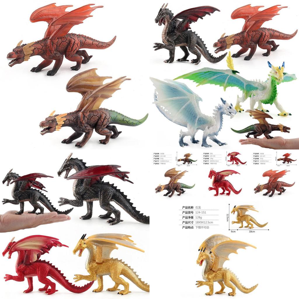Lifelike Dinosaur Model Toys Crafted From High-quality Pvc Material Featuring Stunning Fire Rock And Ice Snow Designs For Kids