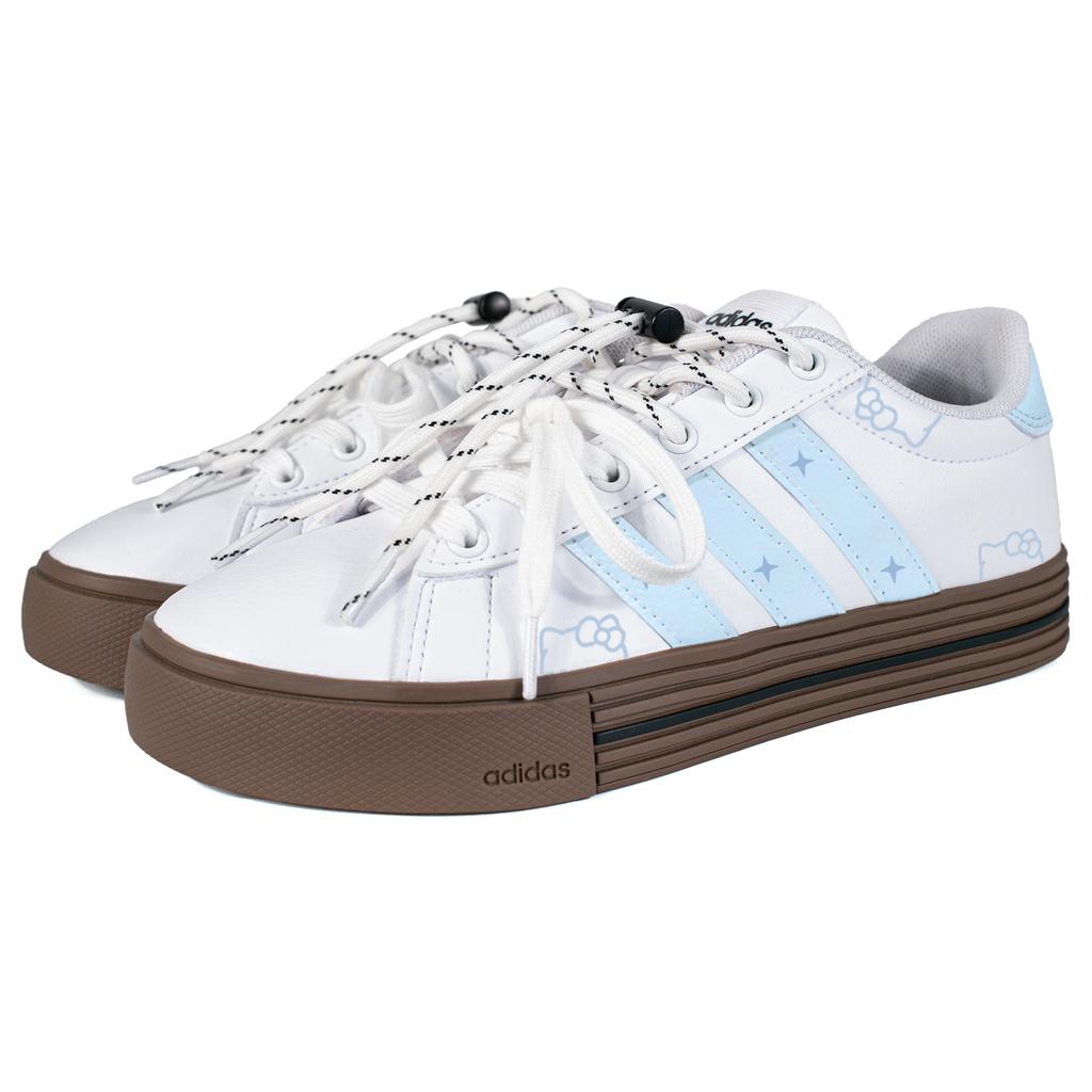 Adidas Daily 4.0 Milk Blue Cat Language Synthetic Leather Slip Resistant Abrasion Resistant Low top Skateboard Shoes JR0077(Team1664-)